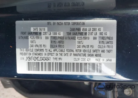 2018 Mazda Cx-5 Grand Touring from USA, damaged, VIN JM3KFADM0J0404841